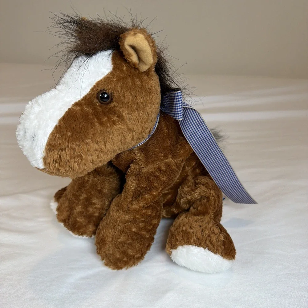 Mary Meyer Flip Flops Horse‎ Pony 12 Inch Plush Brown White Stuffed Animal Toy